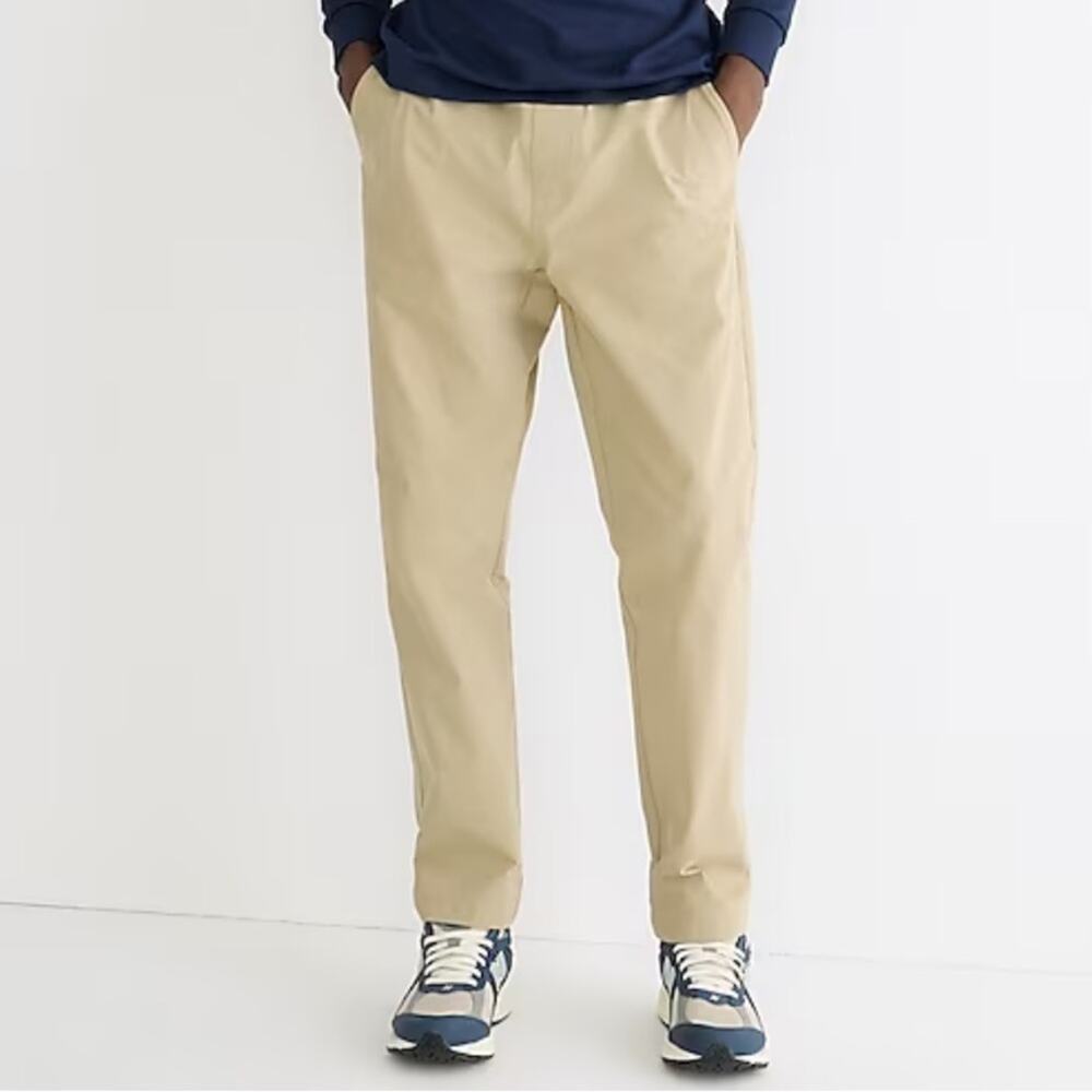 NWT J. Crew Tech Dock Pant Men’s Drawstring Khaki Tan Size XS